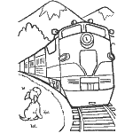 train coloring pages