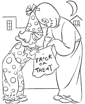 halloween costume coloring page