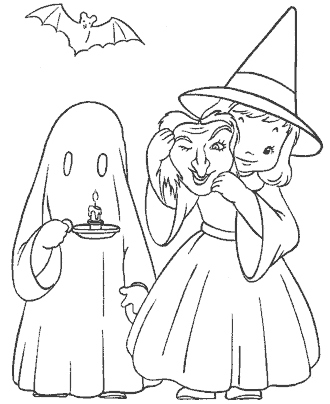 halloween ghost coloring page