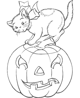 halloween jack-o-lantern coloring page