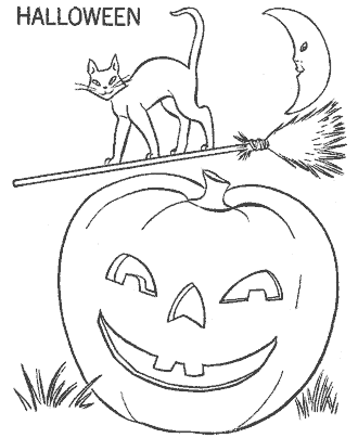 halloween jack-o-lantern coloring page