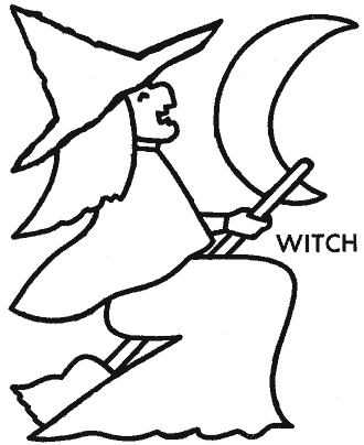 witch coloring pages