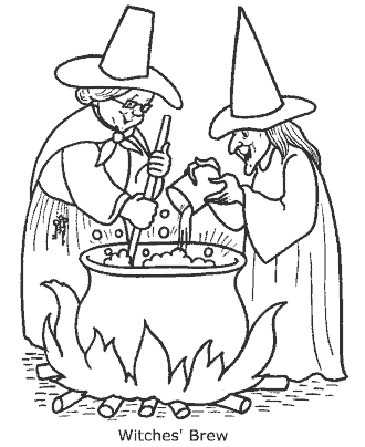 witch coloring page