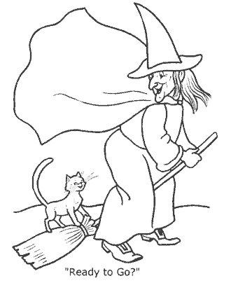 witch coloring page