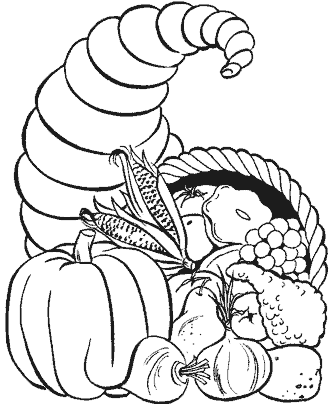 cornucopia coloring page