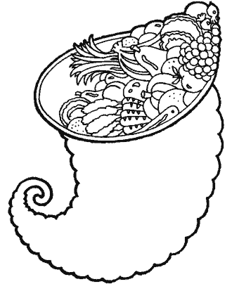 cornucopia coloring page