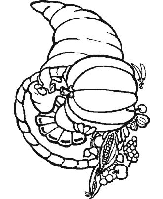 cornucopia coloring page