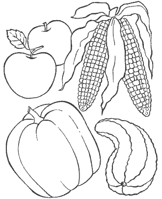 thanksgiving dinner coloring page