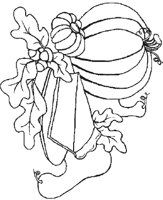 thanksgiving dinner coloring page