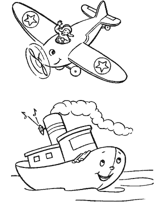 airplane coloring page