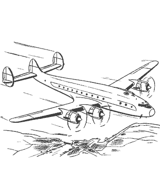 airplane coloring page