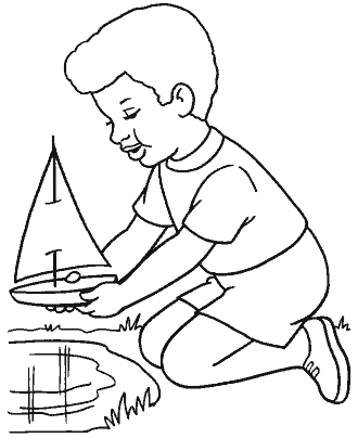 boat coloring page