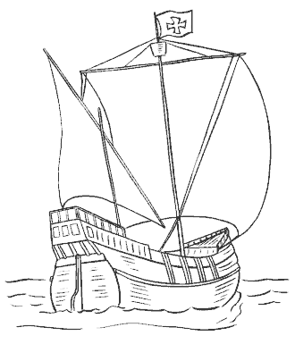 pirate ship coloring page