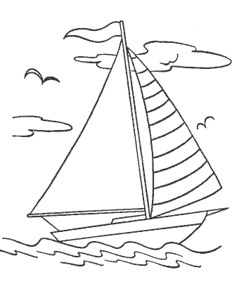 boats coloring page