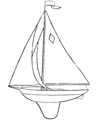 sail boat coloring page