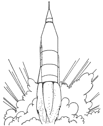 space coloring page