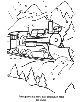 train coloring pages