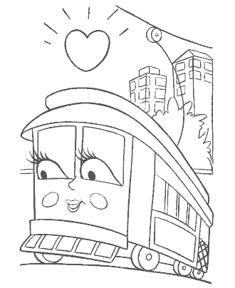 train coloring page