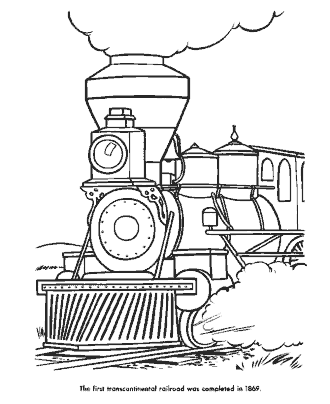 train coloring page