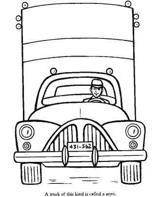 truck coloring page